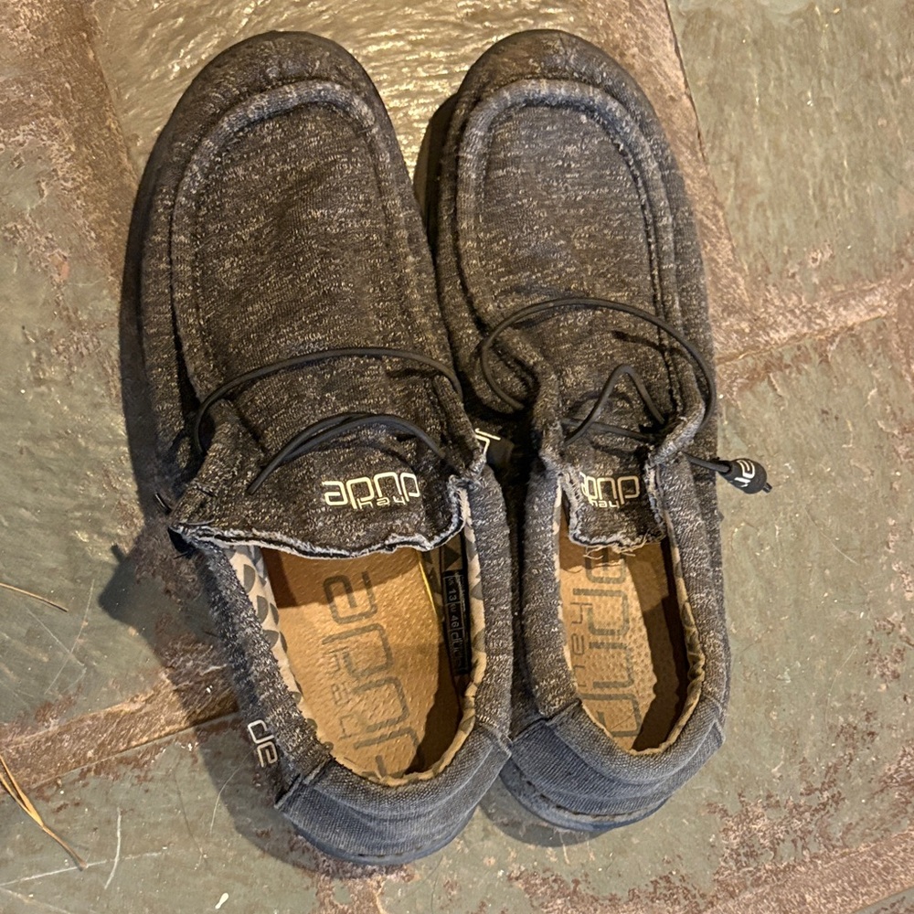 Hey Dude Men's Charcoal Slip-On Loafers